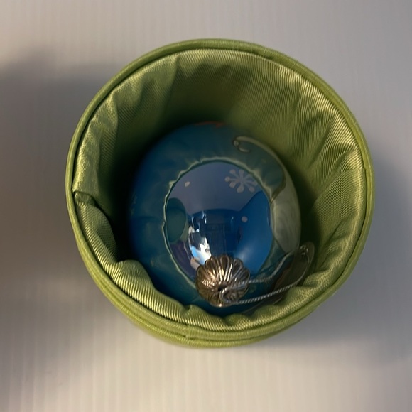 Pier 1 Elegant Blue and Green Hanging Ornament with angel. - Picture 7 of 11